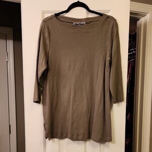 Karen Scott Olive Tunic Top